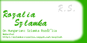 rozalia szlamka business card